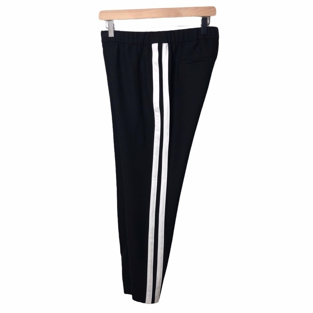 Banana Republic Hayden Pull On Tapered Fit Pants Black White Size XS 470330 - Picture 3 of 10
